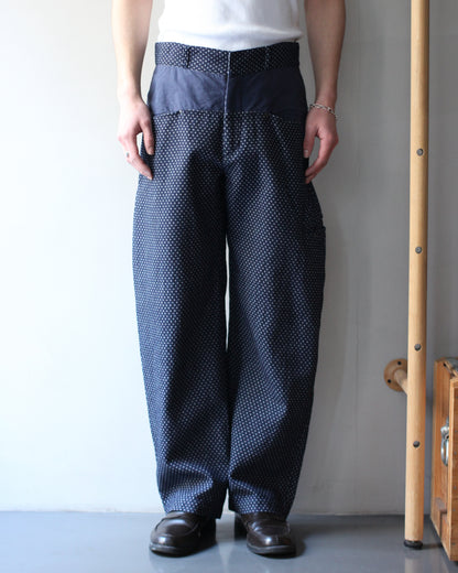 RIKU UMEHARA/FLOWER VASE PANTS "NAVY"