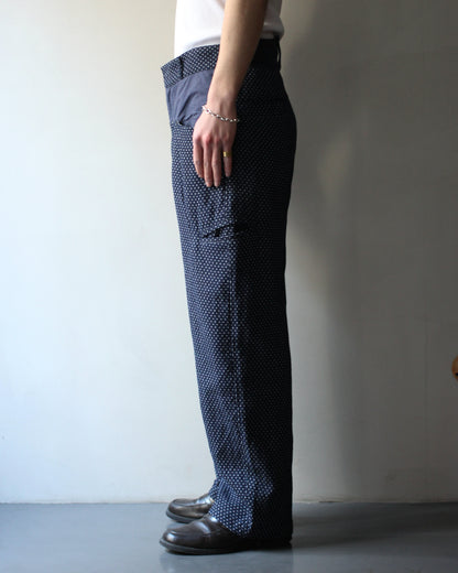 RIKU UMEHARA/FLOWER VASE PANTS "NAVY"