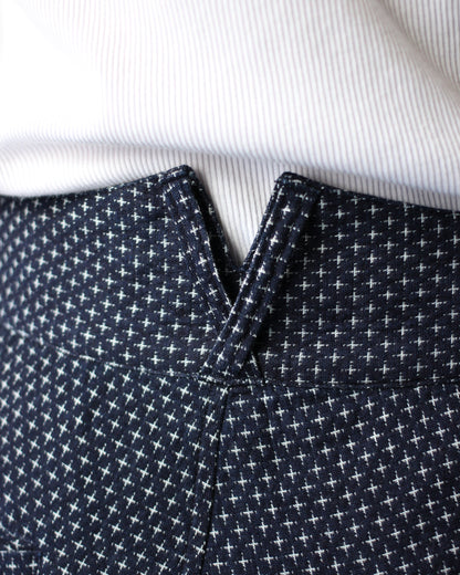 RIKU UMEHARA/FLOWER VASE PANTS "NAVY"