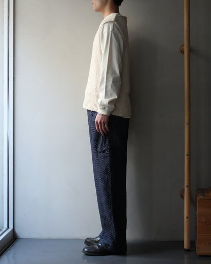 RIKU UMEHARA/BASKET KNIT VEST "BEIGE"