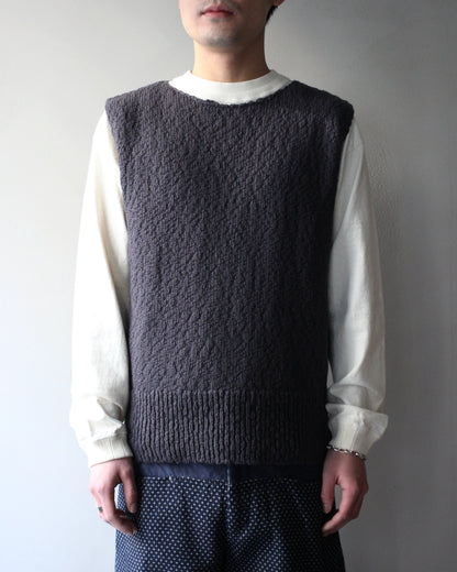 RIKU UMEHARA/BASKET KNIT VEST "NAVY"