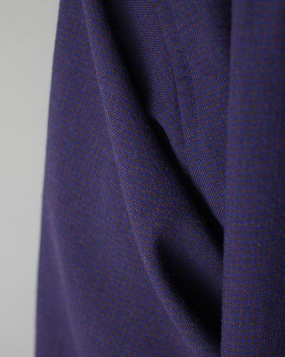 ULTERIOR / RAYON LINEN CHECK W/P SHIRT “BLUE / BROWN”
