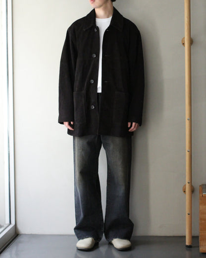 ssstein/COW SUEDE CAR JACKET" DARK BROWN"