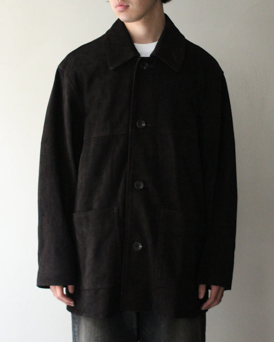 ssstein/COW SUEDE CAR JACKET" DARK BROWN"