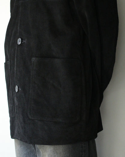 ssstein/COW SUEDE CAR JACKET" BLACK"