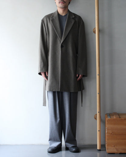 ssstein/WOOL DOESKIN HALF COAT "TAUPE"