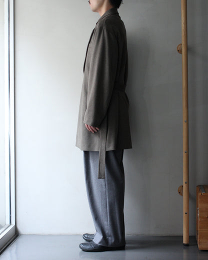 ssstein/WOOL DOESKIN HALF COAT "TAUPE"