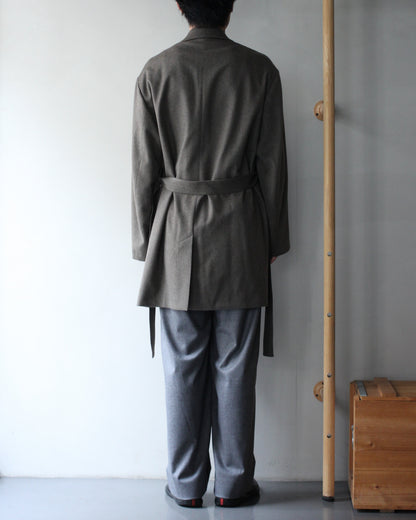 ssstein/WOOL DOESKIN HALF COAT "TAUPE"