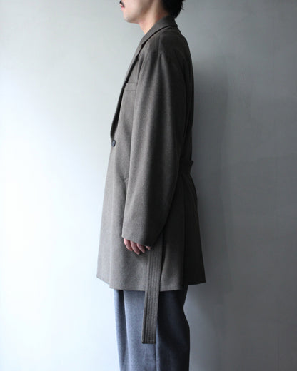 ssstein/WOOL DOESKIN HALF COAT "TAUPE"