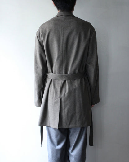 ssstein/WOOL DOESKIN HALF COAT "TAUPE"