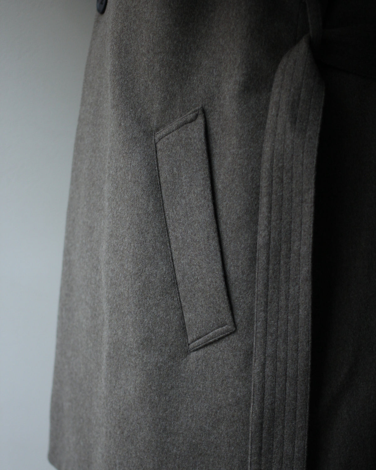 ssstein/WOOL DOESKIN HALF COAT "TAUPE"