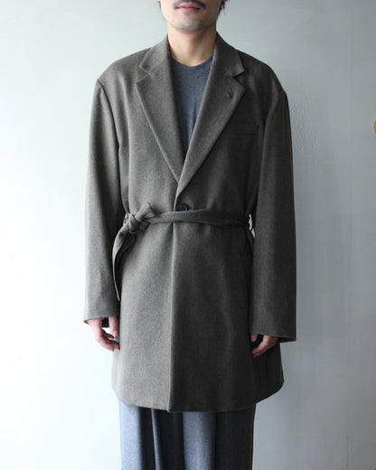 ssstein/WOOL DOESKIN HALF COAT "TAUPE"