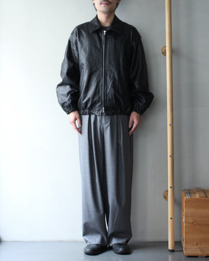 ssstein/CALF ZIP SHORT JACKET "BLACK"