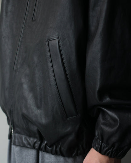 ssstein/CALF ZIP SHORT JACKET "BLACK"