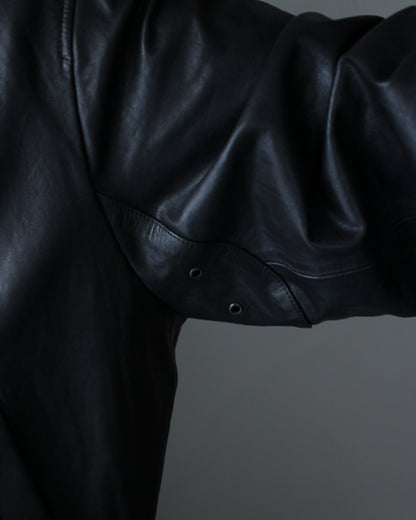 ssstein/CALF ZIP SHORT JACKET "BLACK"