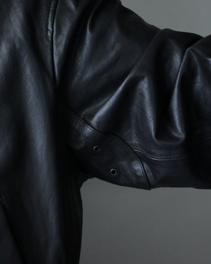 ssstein/CALF ZIP SHORT JACKET "BLACK"