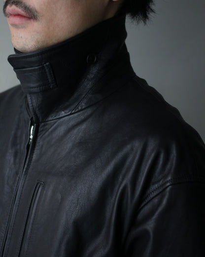 ssstein/CALF ZIP SHORT JACKET "BLACK"