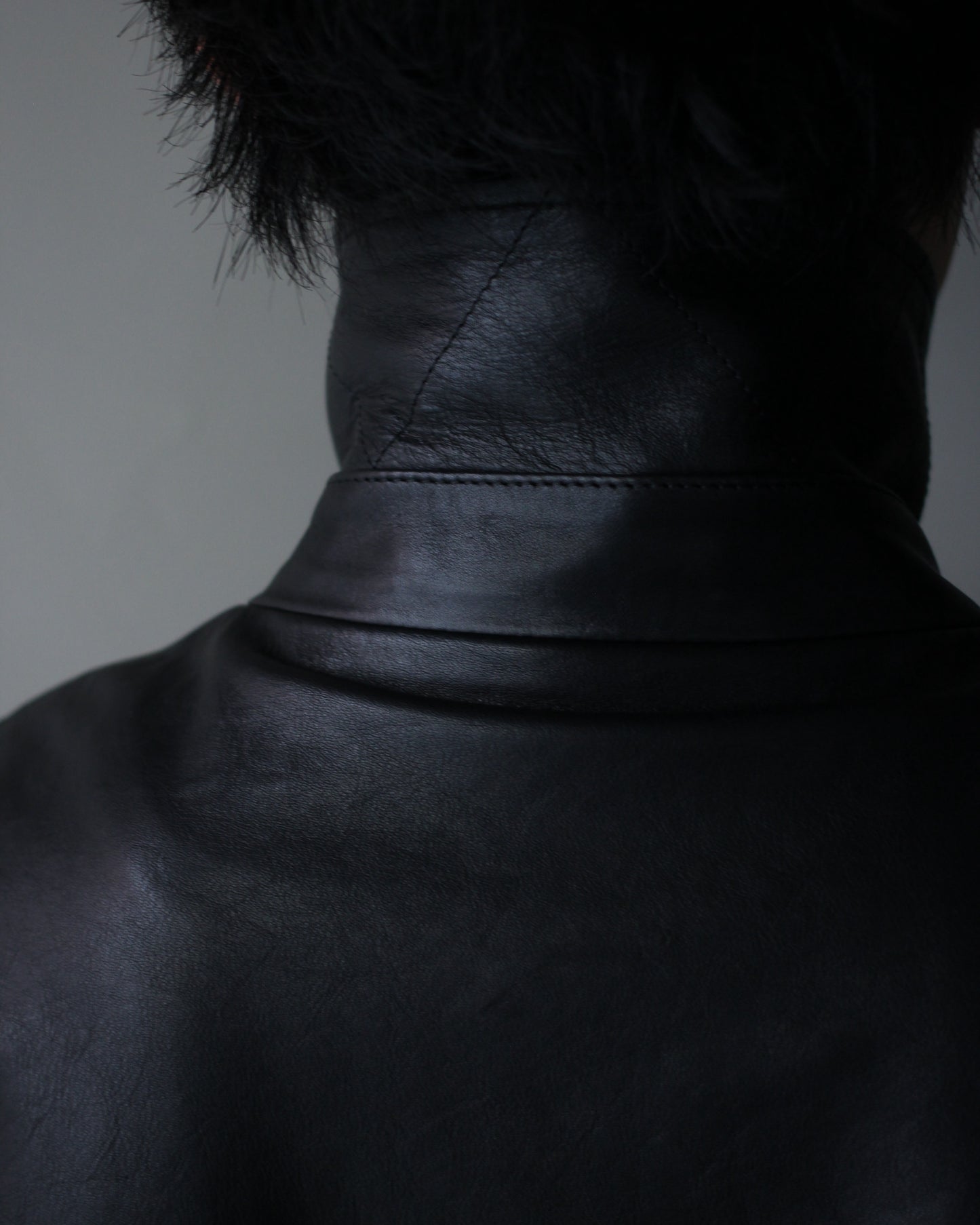 ssstein/CALF ZIP SHORT JACKET "BLACK"