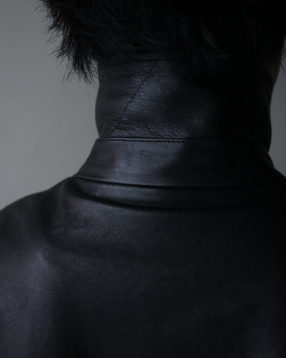 ssstein/CALF ZIP SHORT JACKET "BLACK"