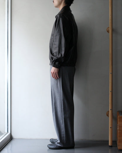 ssstein/CALF ZIP SHORT JACKET "DARK BROWN"