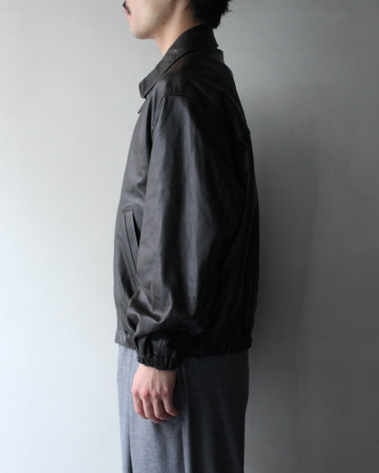 ssstein/CALF ZIP SHORT JACKET "DARK BROWN"