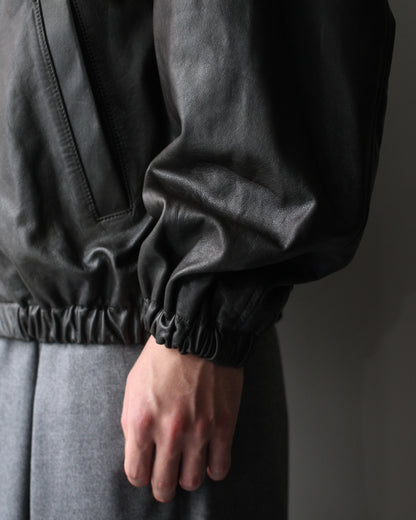 ssstein/CALF ZIP SHORT JACKET "DARK BROWN"