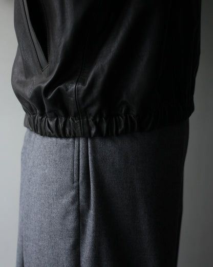 ssstein/CALF ZIP SHORT JACKET "DARK BROWN"