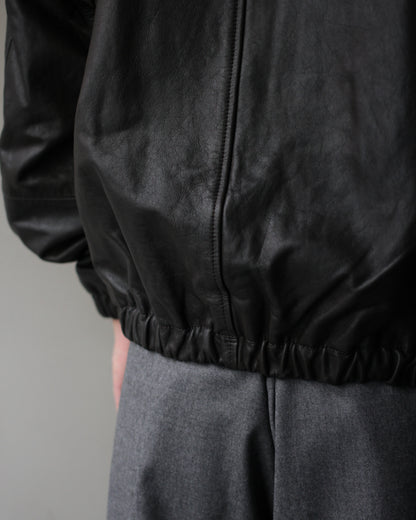 ssstein/CALF ZIP SHORT JACKET "DARK BROWN"