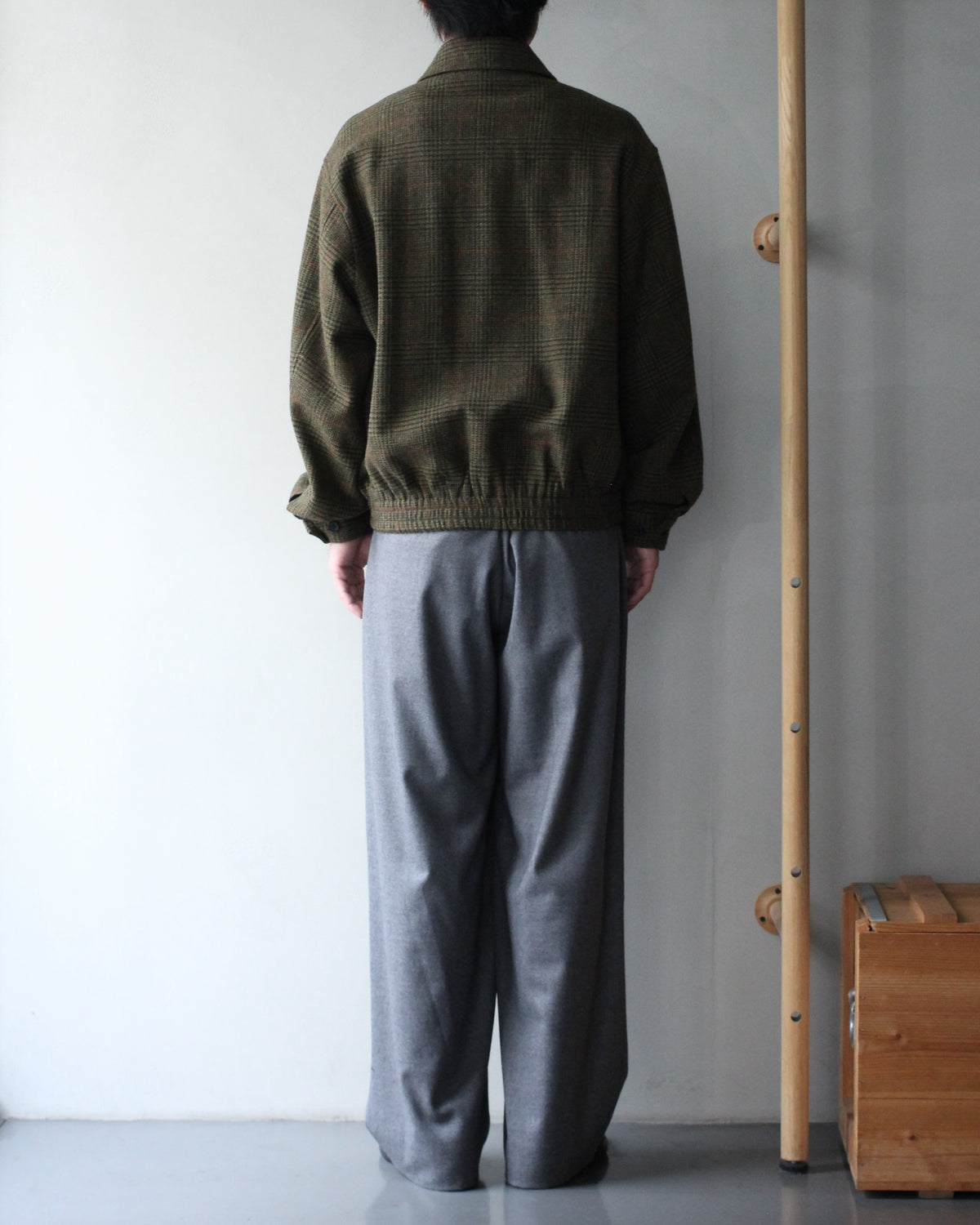 ssstein/BRITISH TWEED HARRINGTON JACKET "TWEED CHECK"