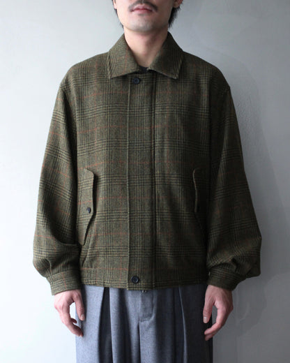 ssstein/BRITISH TWEED HARRINGTON JACKET "TWEED CHECK"