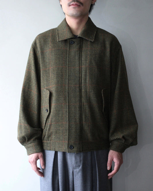ssstein/BRITISH TWEED HARRINGTON JACKET "TWEED CHECK"