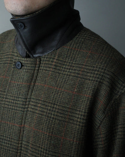 ssstein/BRITISH TWEED HARRINGTON JACKET "TWEED CHECK"