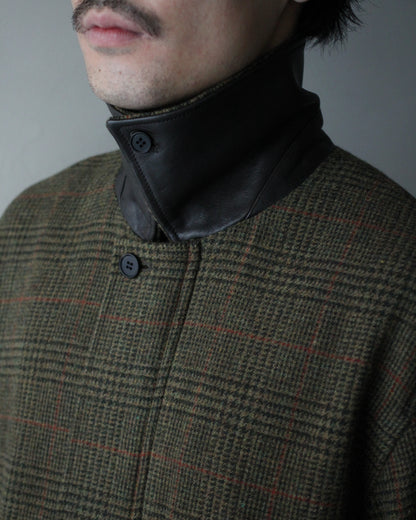 ssstein/BRITISH TWEED HARRINGTON JACKET "TWEED CHECK"