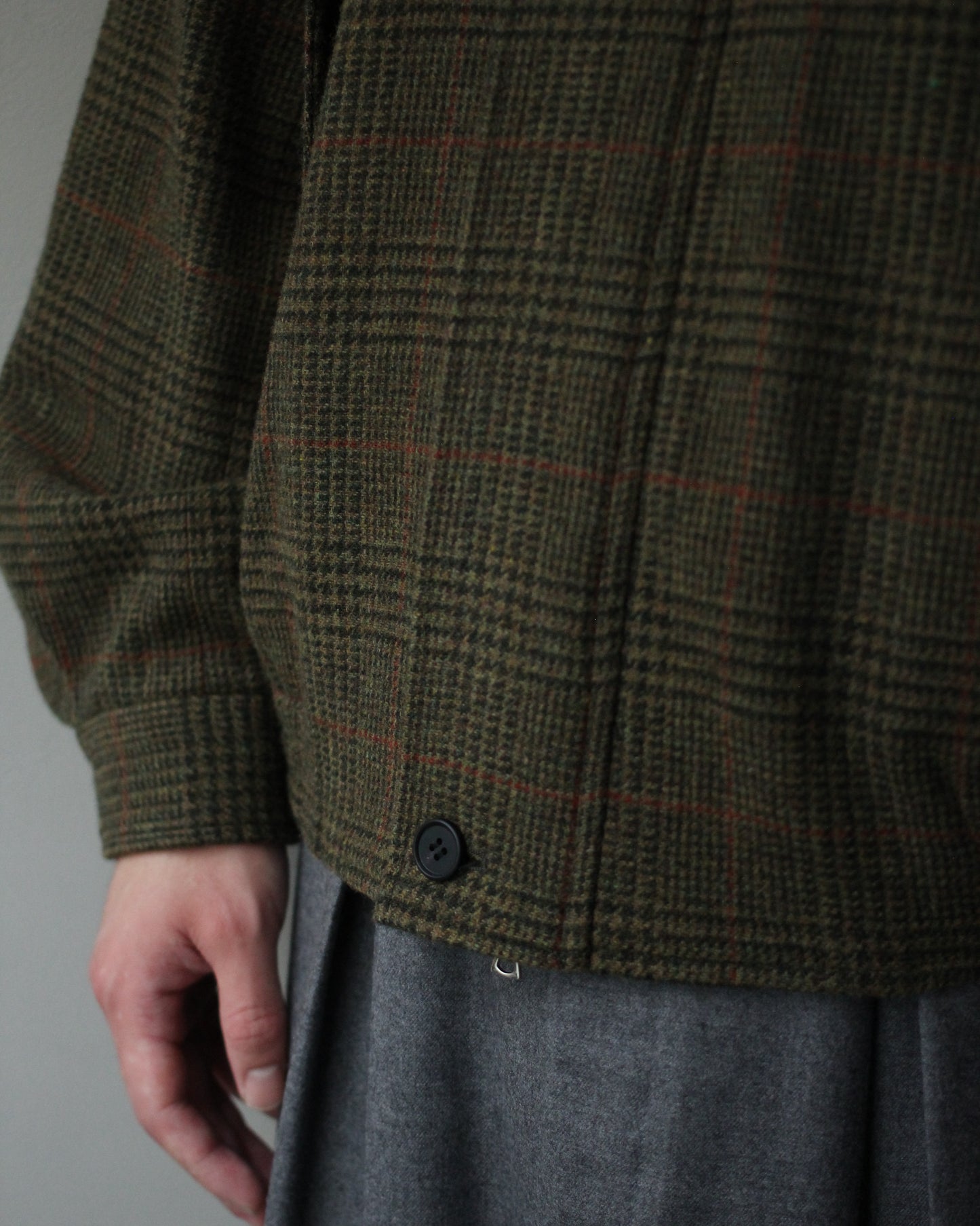 ssstein/BRITISH TWEED HARRINGTON JACKET "TWEED CHECK"