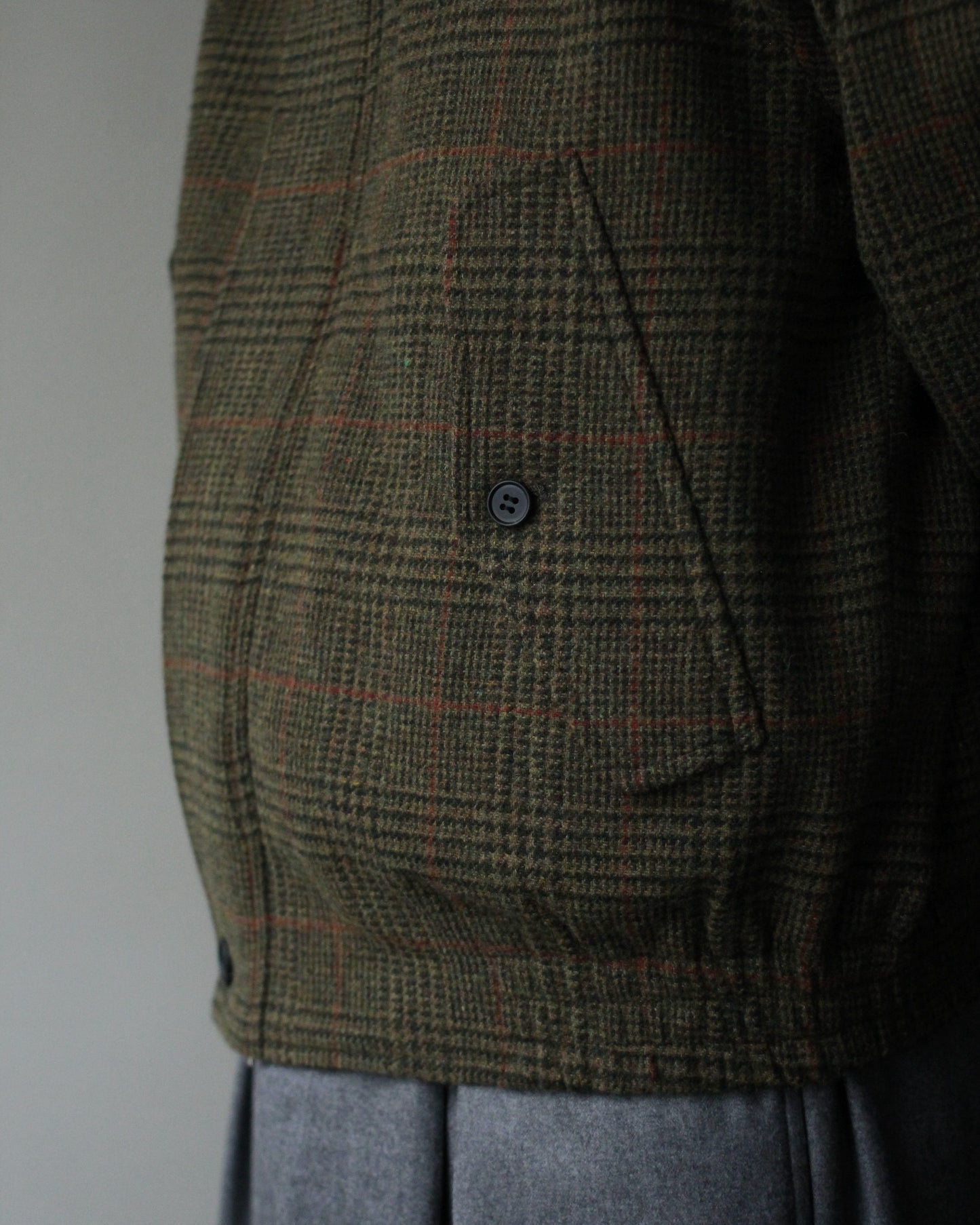 ssstein/BRITISH TWEED HARRINGTON JACKET "TWEED CHECK"