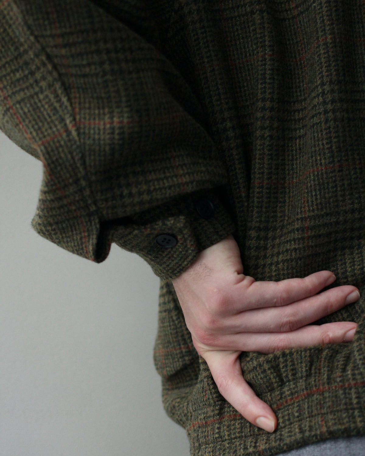 ssstein/BRITISH TWEED HARRINGTON JACKET "TWEED CHECK"