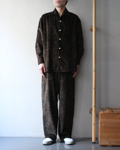 SOWBOW(蒼氓)/ONE PIECE COLLAR SHIRT（ワンピースカラーシャツ）PAISLEY CORD "BLACK"