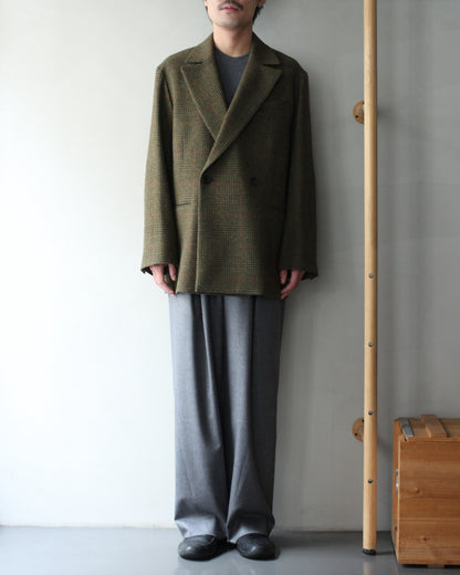 ssstein/BRITISH TWEED OVERSIZED PEAK LAPEL JACKET  "TWEED CHECK"
