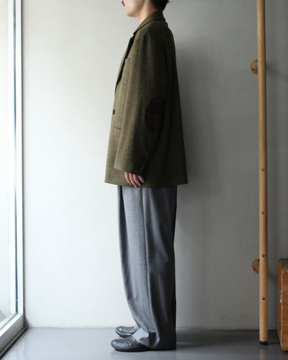 ssstein/BRITISH TWEED OVERSIZED PEAK LAPEL JACKET  "TWEED CHECK"