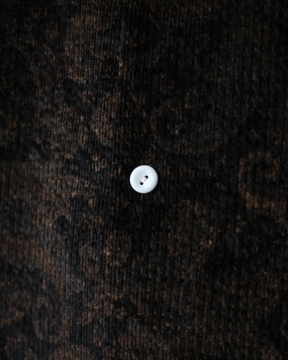 SOWBOW(蒼氓)/ONE PIECE COLLAR SHIRT（ワンピースカラーシャツ）PAISLEY CORD "BLACK"