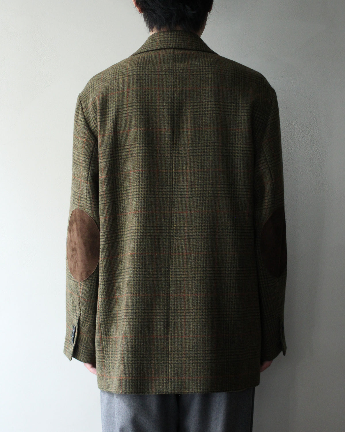 ssstein/BRITISH TWEED OVERSIZED PEAK LAPEL JACKET  "TWEED CHECK"