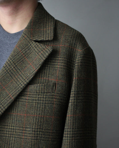 ssstein/BRITISH TWEED OVERSIZED PEAK LAPEL JACKET  "TWEED CHECK"