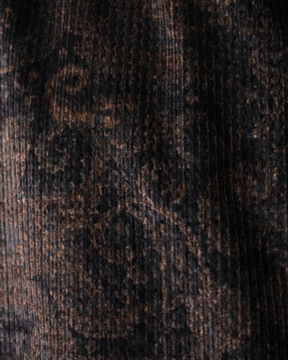 SOWBOW(蒼氓)/ONE PIECE COLLAR SHIRT（ワンピースカラーシャツ）PAISLEY CORD "BLACK"