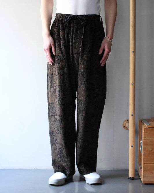 SOWBOW(蒼氓)/EZ PANTS(WIDE) PAISLEY CORD "BLACK"