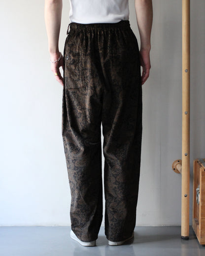 SOWBOW(蒼氓)/EZ PANTS(WIDE) PAISLEY CORD "BLACK"