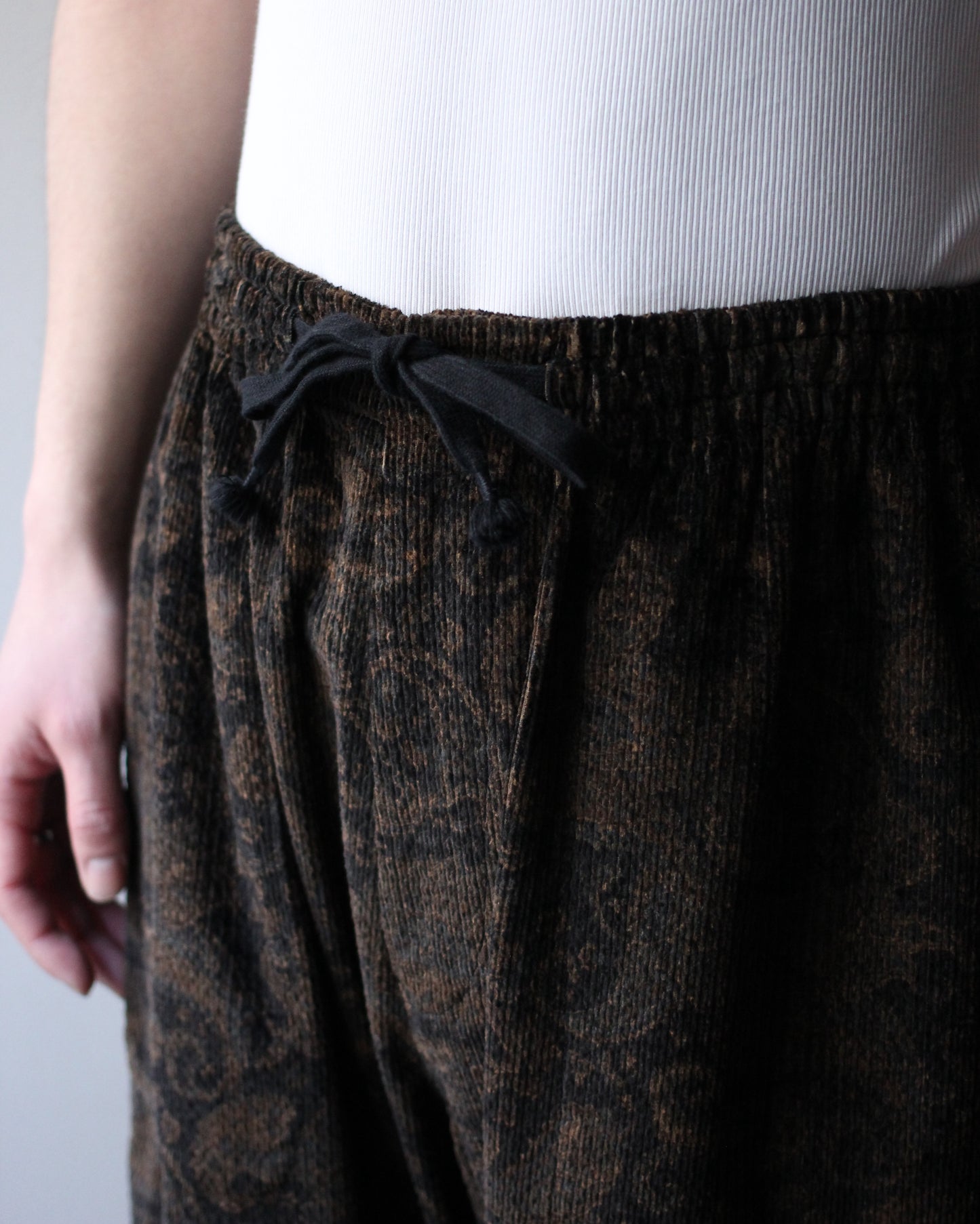 SOWBOW(蒼氓)/EZ PANTS(WIDE) PAISLEY CORD "BLACK"
