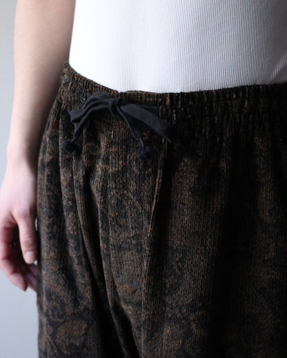 SOWBOW(蒼氓)/EZ PANTS(WIDE) PAISLEY CORD "BLACK"
