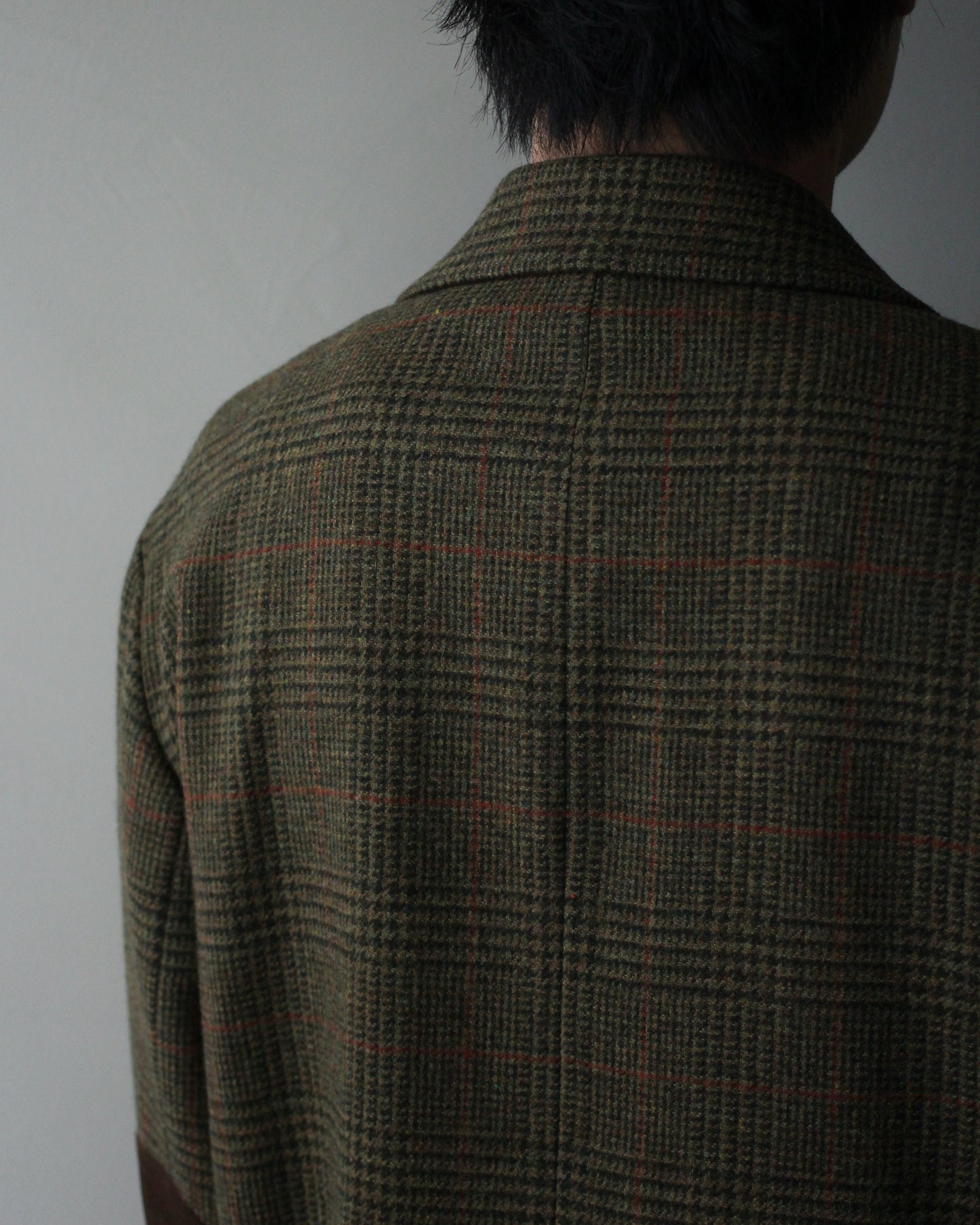 ssstein/BRITISH TWEED OVERSIZED PEAK LAPEL JACKET  "TWEED CHECK"