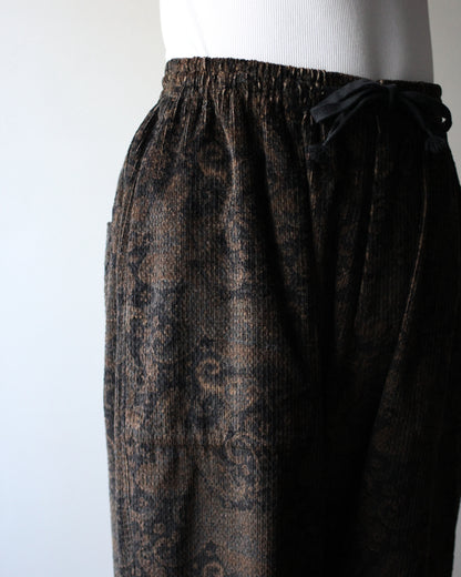 SOWBOW(蒼氓)/EZ PANTS(WIDE) PAISLEY CORD "BLACK"