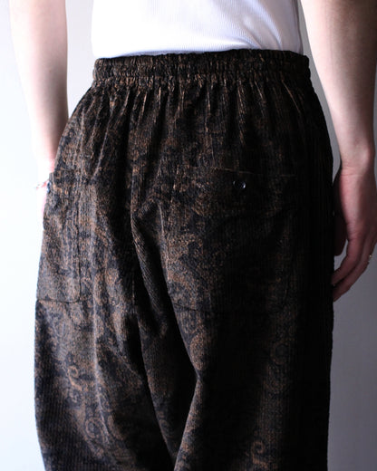 SOWBOW(蒼氓)/EZ PANTS(WIDE) PAISLEY CORD "BLACK"